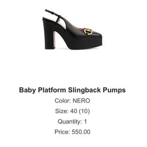 Gucci Baby Platform Slingback Pumps